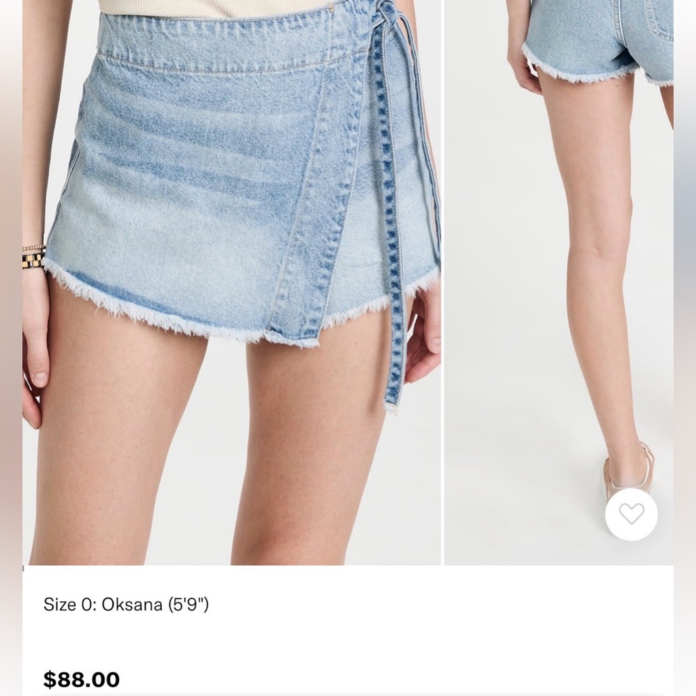 Free People Denim Wrap Mini Skirt - Picture 7 of 7